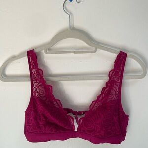 PINK Lace Bralette in Deep Pink
